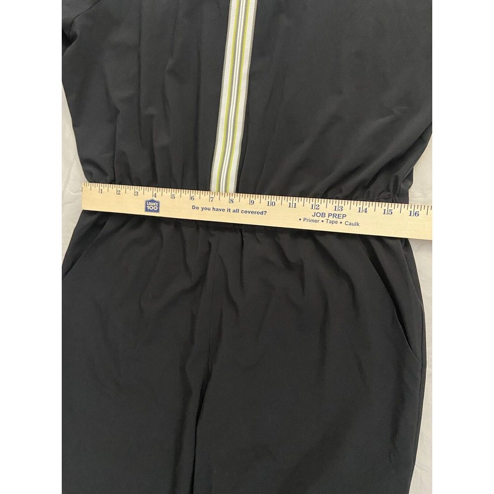 Athleta Dipsea Jumpsuit Womens Black Hooded Athletic Size 8 Gorpcore Outdoor - Picture 6 of 12